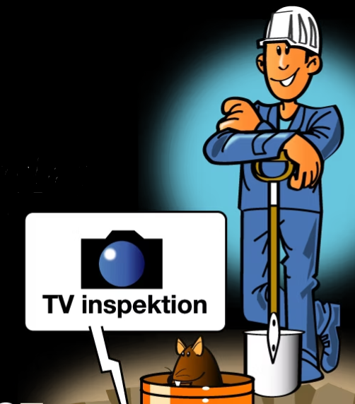 TV-inspektion af kloakken. Klik på billedet for mere information
